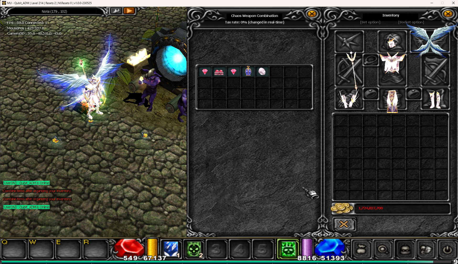 Extended Chaos Mixing